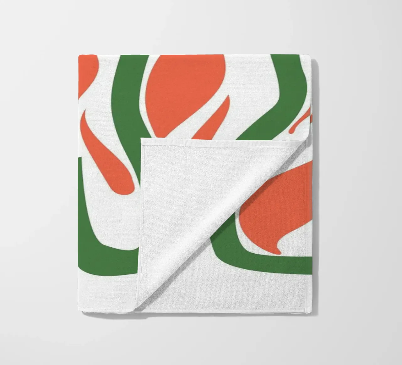 Retro Tulip Flower Pop Art Pink Orange Botanical Print beach towel by NorwesClub