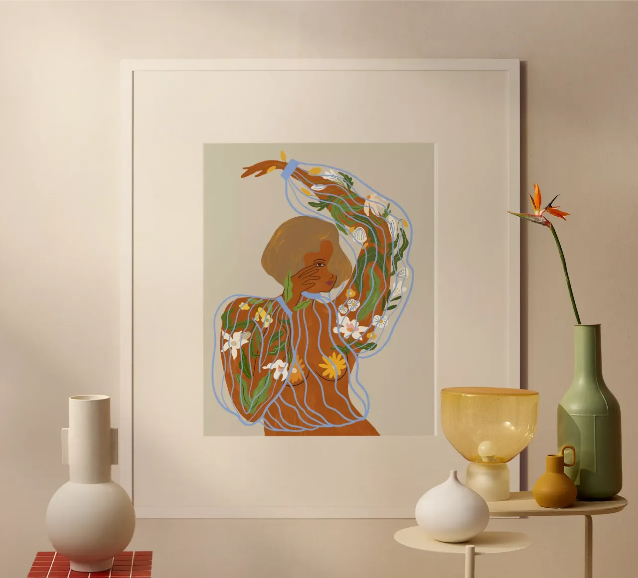 Nurture & Grow poster con telaio in alluminio da Arty Guava