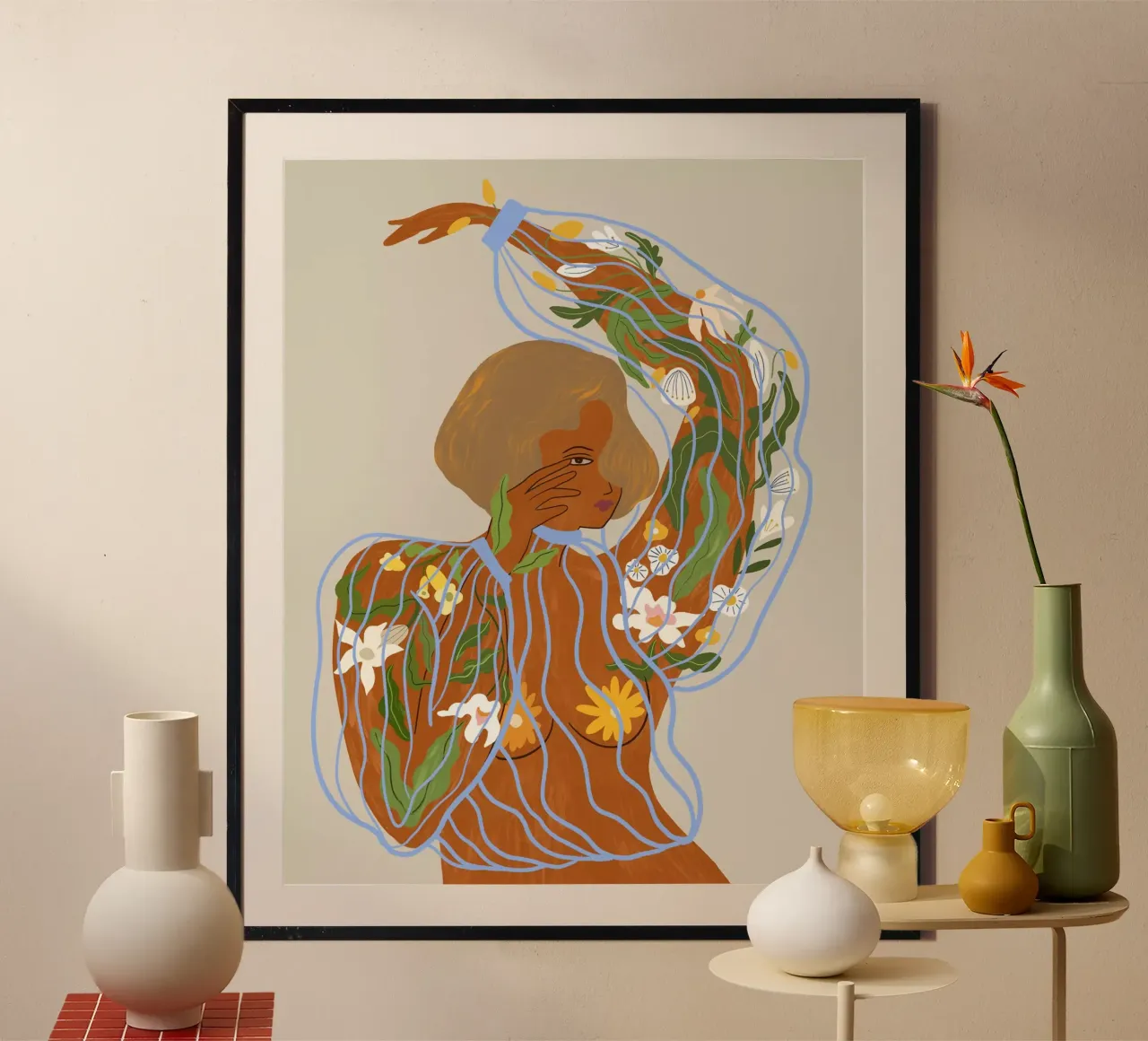 Nurture & Grow poster con telaio in alluminio da Arty Guava