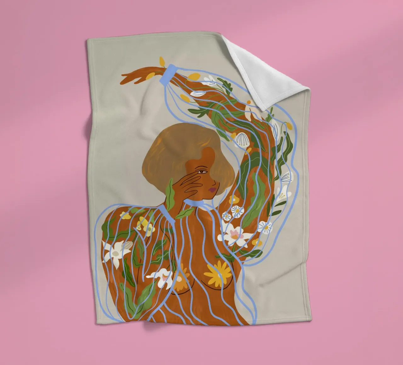 Nurture & Grow fleece blanket by Arty Guava