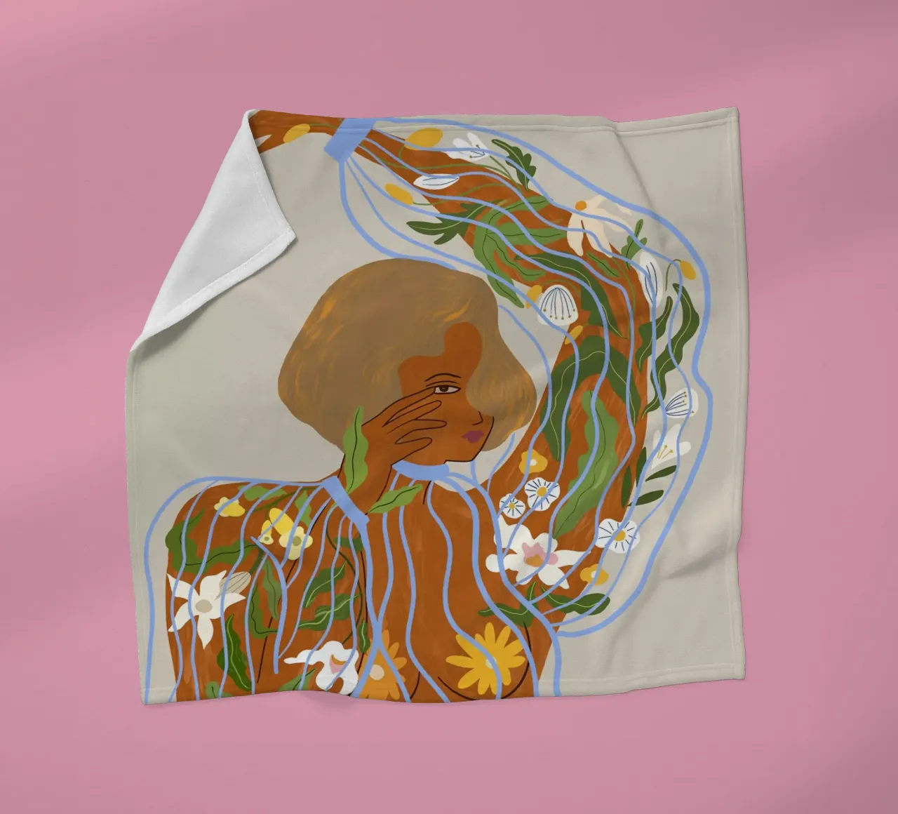Nurture & Grow fleece blanket by Arty Guava