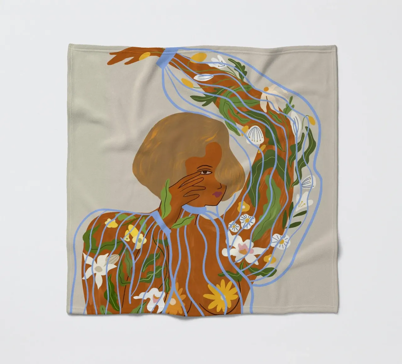 Nurture & Grow fleece blanket by Arty Guava