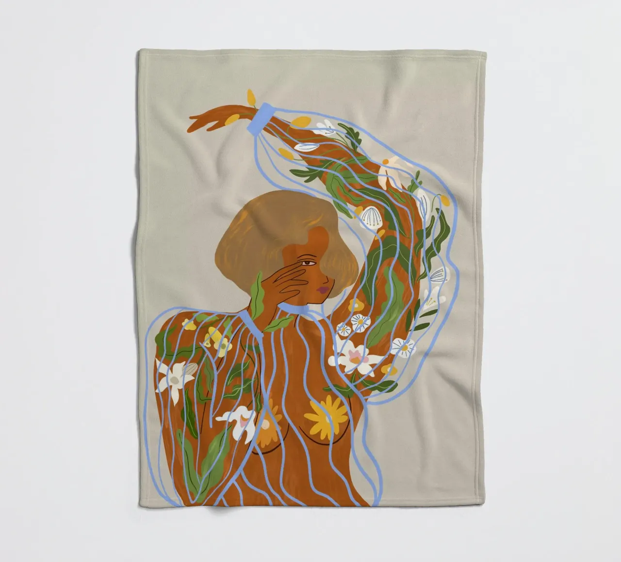 Nurture & Grow fleece blanket by Arty Guava