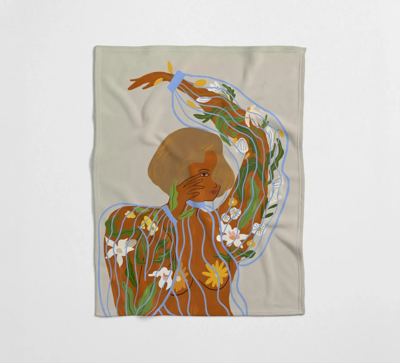 Nurture & Grow fleece blanket by Arty Guava
