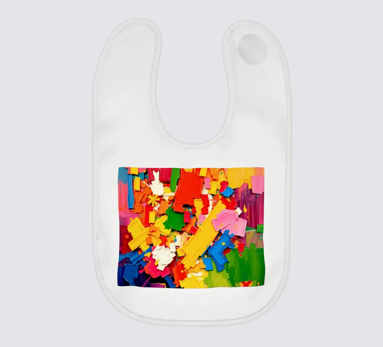 Esplosione di colori vivaci con forme e texture astratte bavaglino da DesignDoodle