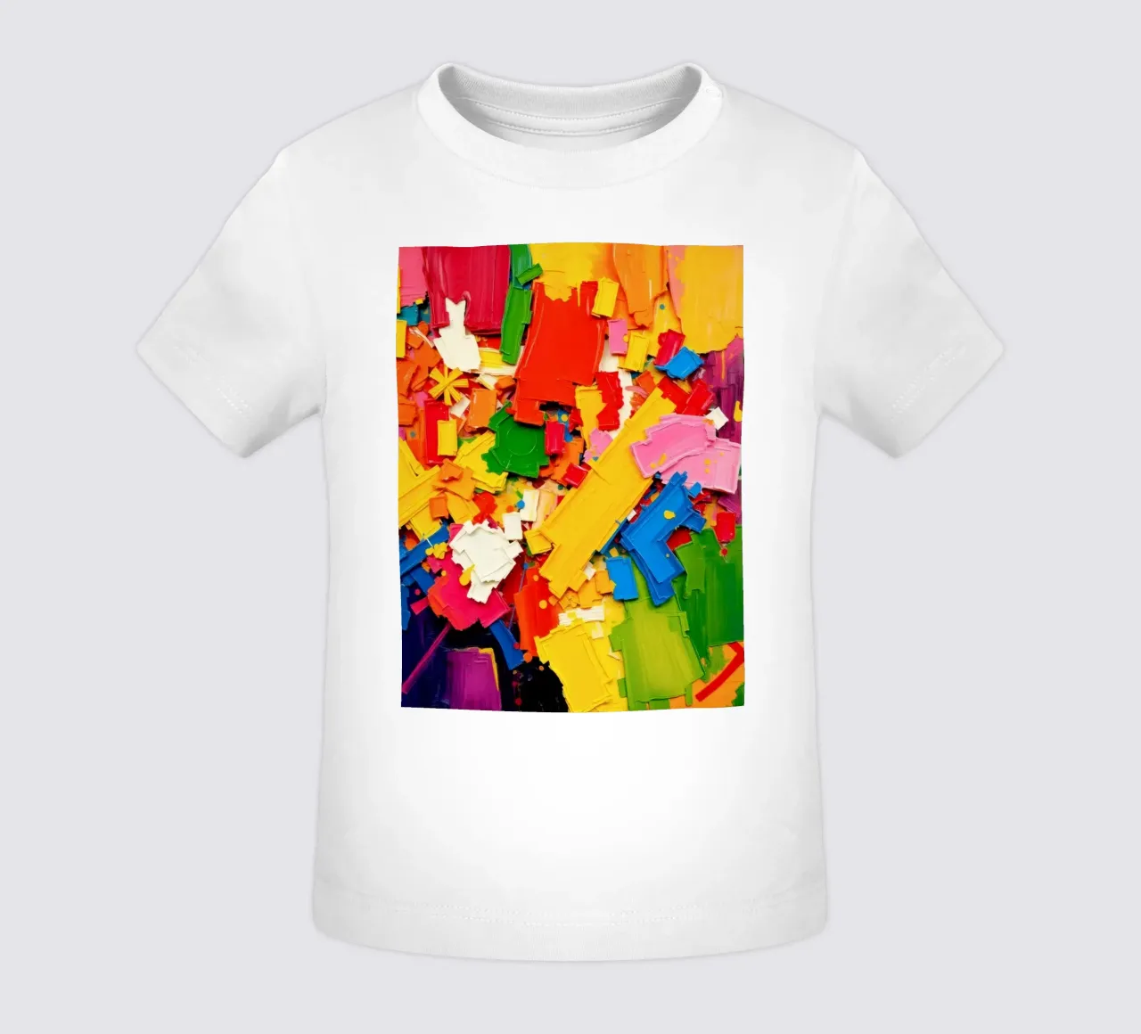 Esplosione di colori vivaci con forme e texture astratte maglietta neonato da DesignDoodle