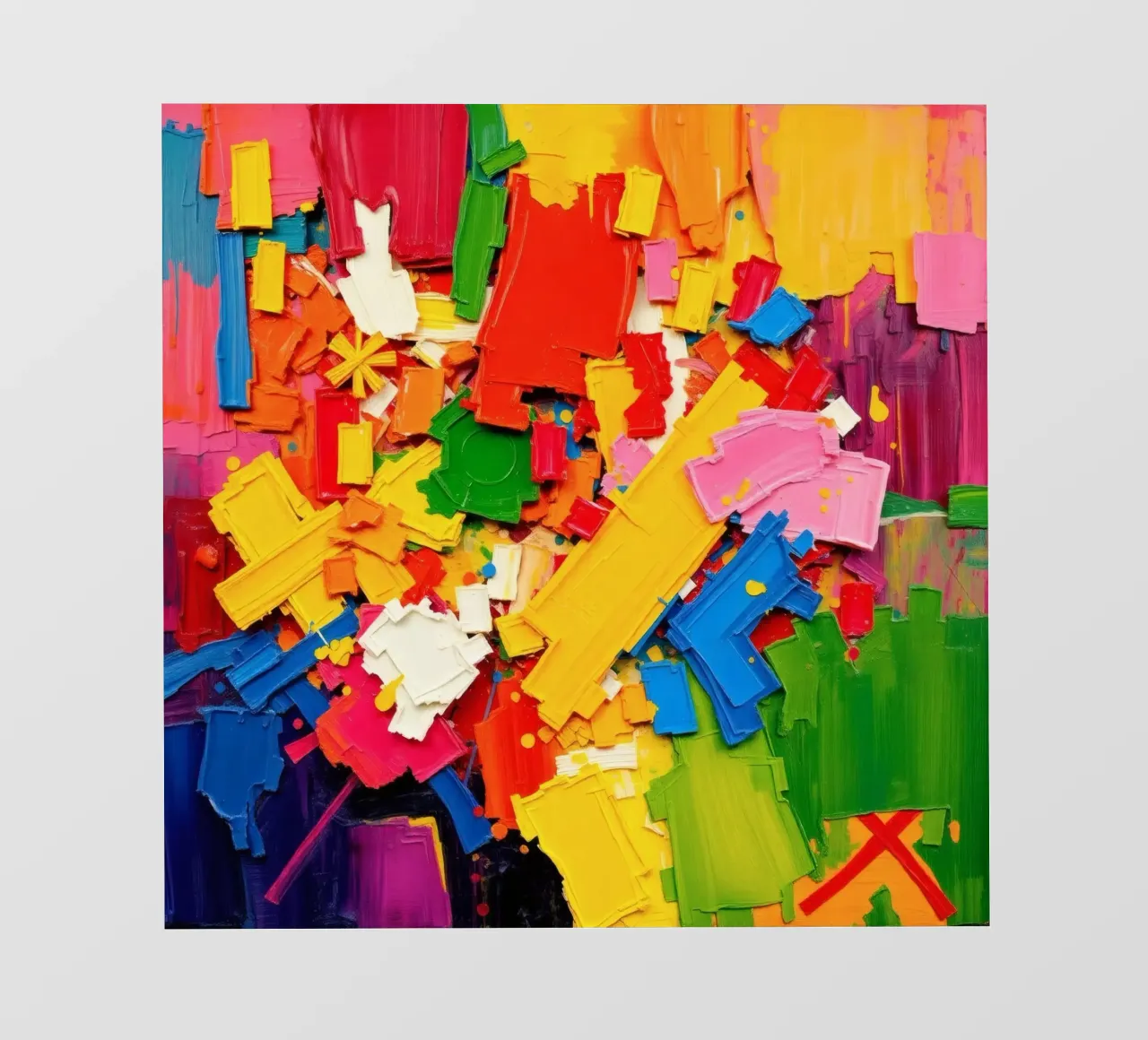 Esplosione di colori vivaci con forme e texture astratte telo in pvc da DesignDoodle