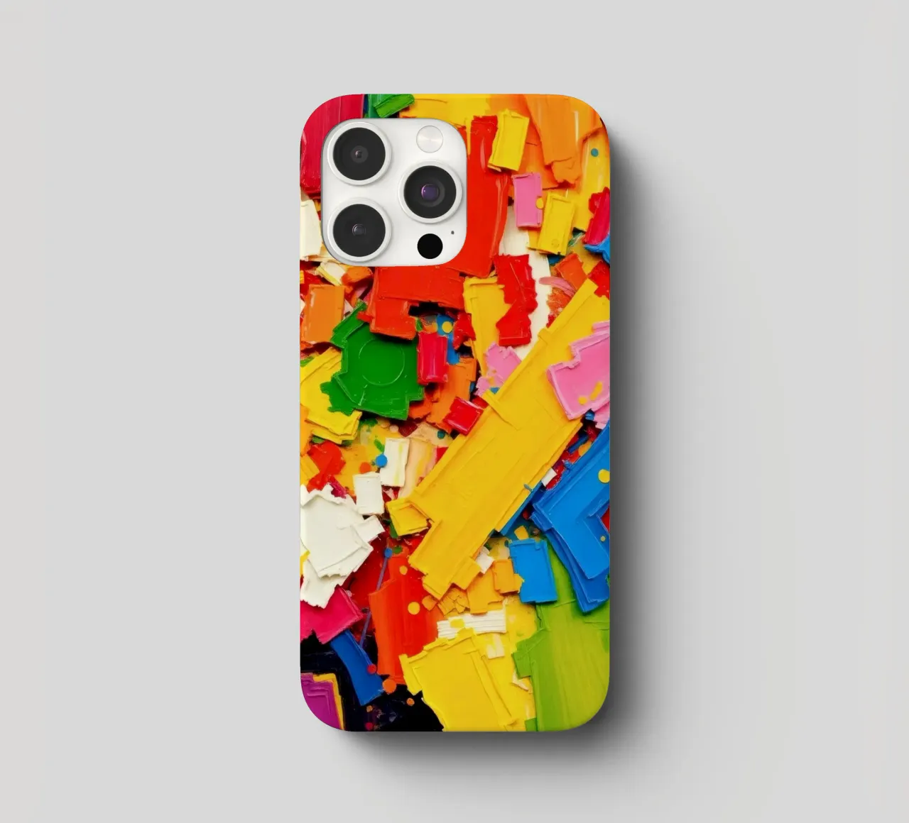 Bright color explosion with abstract shapes and textures iphone case by DesignDoodle