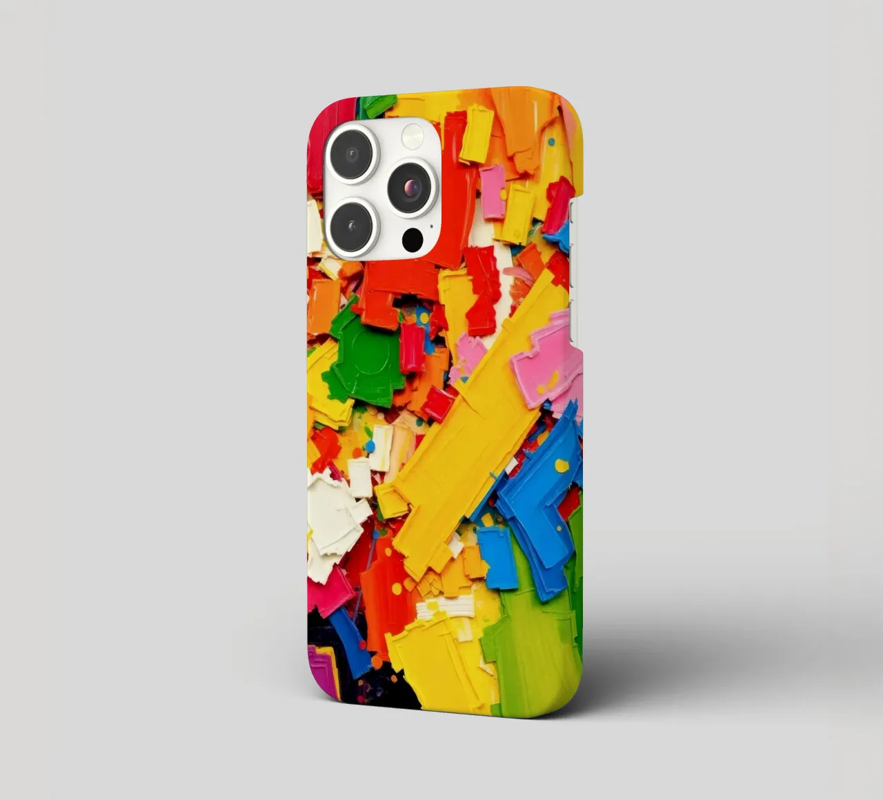 Bright color explosion with abstract shapes and textures iphone case by DesignDoodle