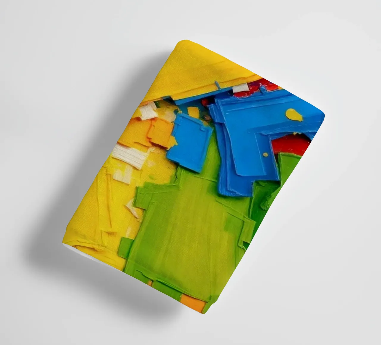 Bright color explosion with abstract shapes and textures towel by DesignDoodle