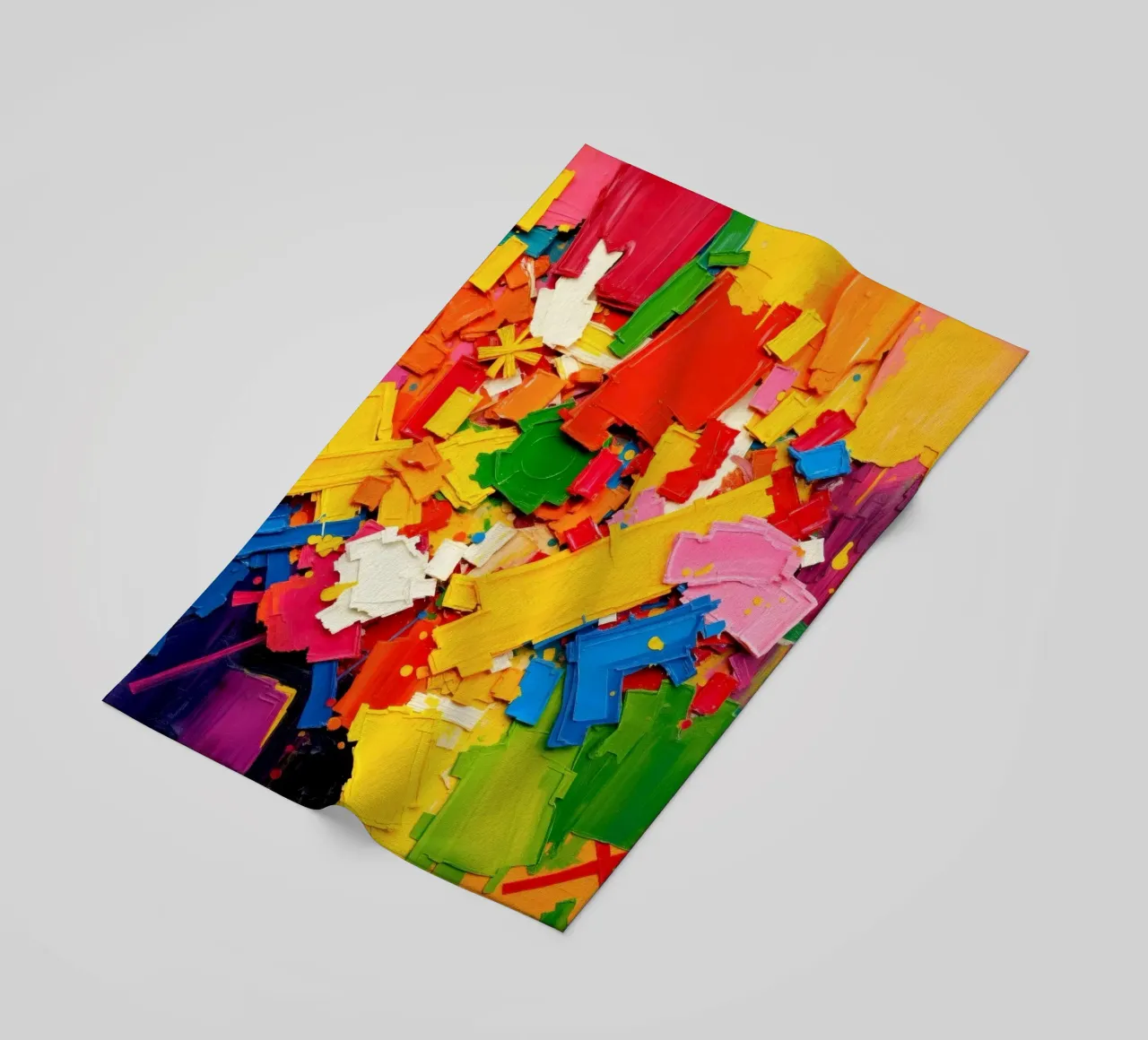 Esplosione di colori vivaci con forme e texture astratte telo mare da DesignDoodle