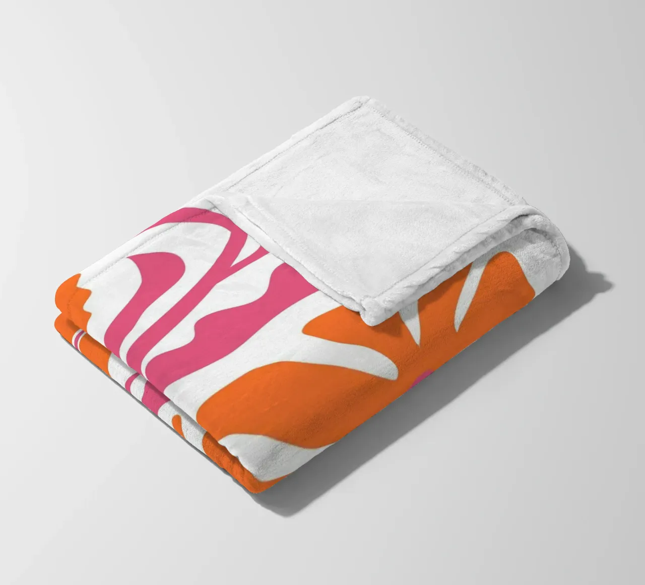 Groovy Blu Rosso Floreale Astratto Retro Pop Art coperta in pile da NorwesClub