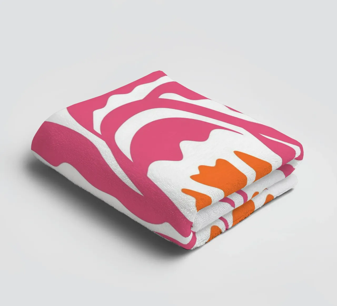 Groovy Blu Rosso Floreale Astratto Retro Pop Art asciugamano da bagno da NorwesClub