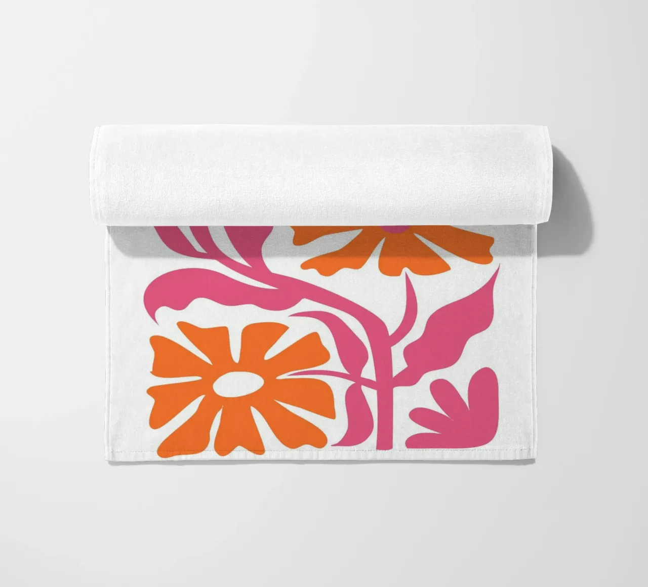 Groovy Blu Rosso Floreale Astratto Retro Pop Art telo mare da NorwesClub