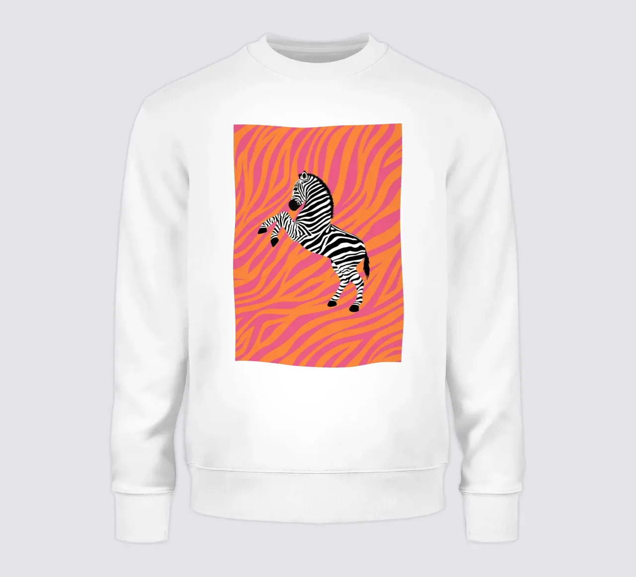 Psichedelico rosa Zebra a strisce Animali astratti Pop Art felpa da NorwesClub