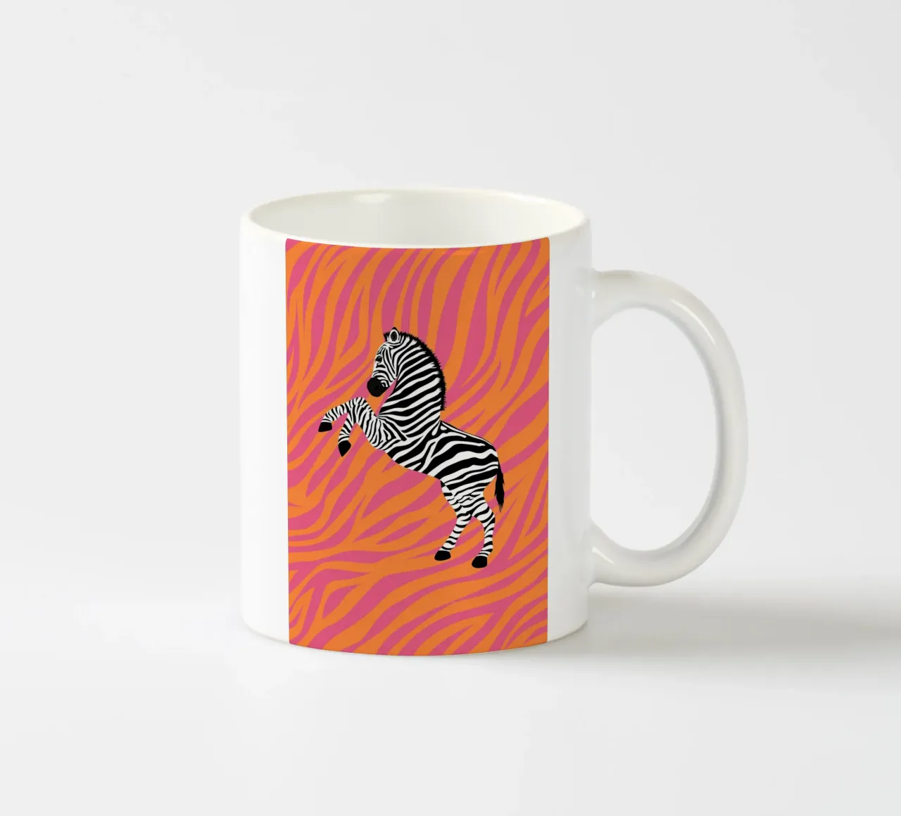Psichedelico rosa Zebra a strisce Animali astratti Pop Art tazza in ceramica da NorwesClub