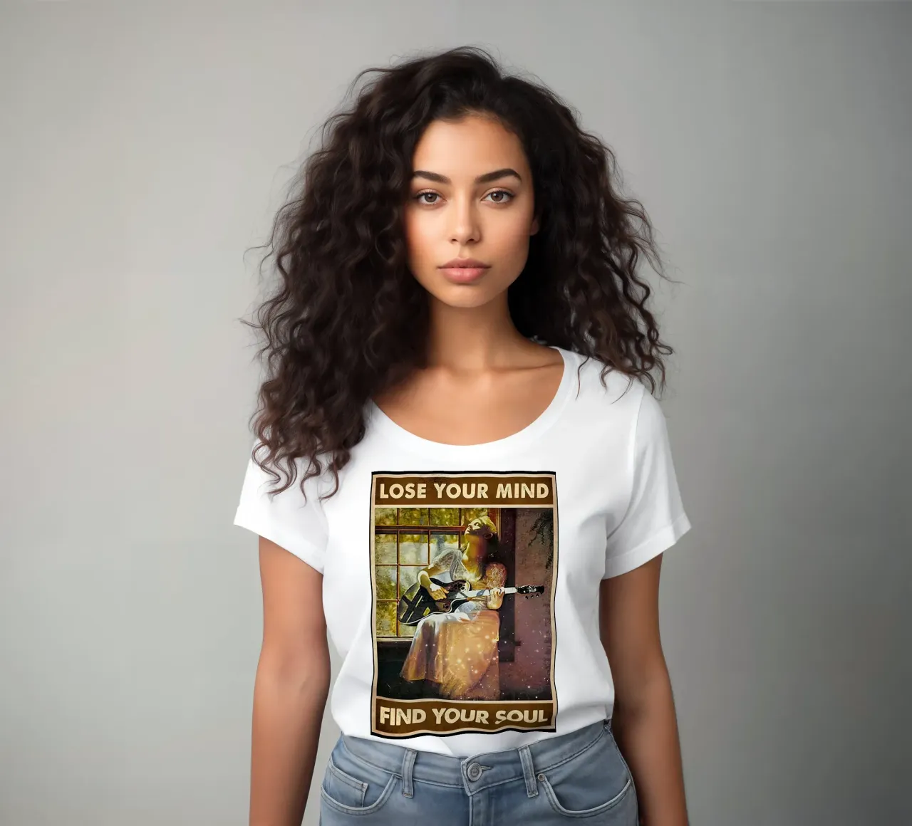 Mädchen spielt Gitarre Frauen T-Shirt von Aaronshop