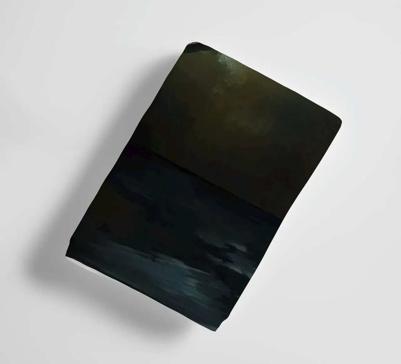 Dark room with abstract lighting and bird silhouette towel by DesignDoodle