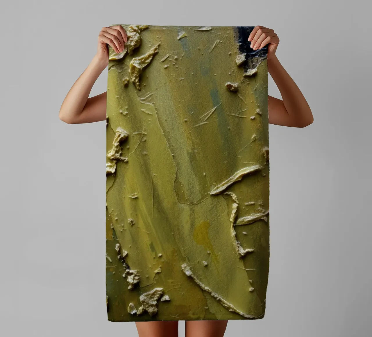 Einzigartiges abstraktes Gemälde mit strukturierter Oberfläche Handtuch von DesignDoodle