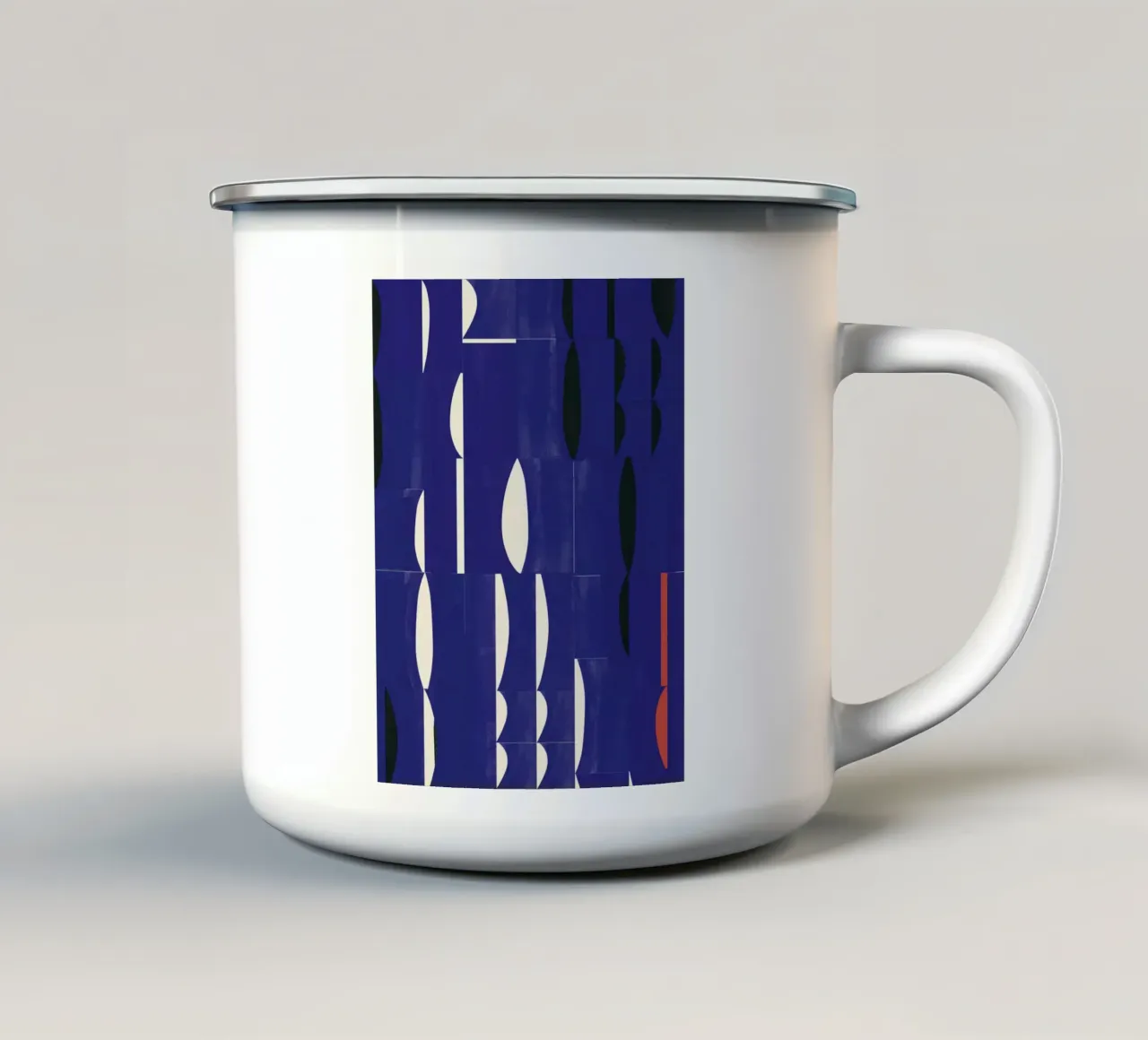 Ultramarino concavo tazza in smalto da Little Dean