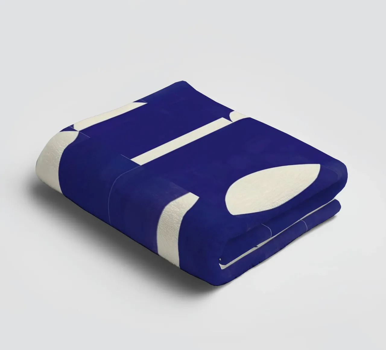 Ultramarijn concaaf badhanddoek van Little Dean