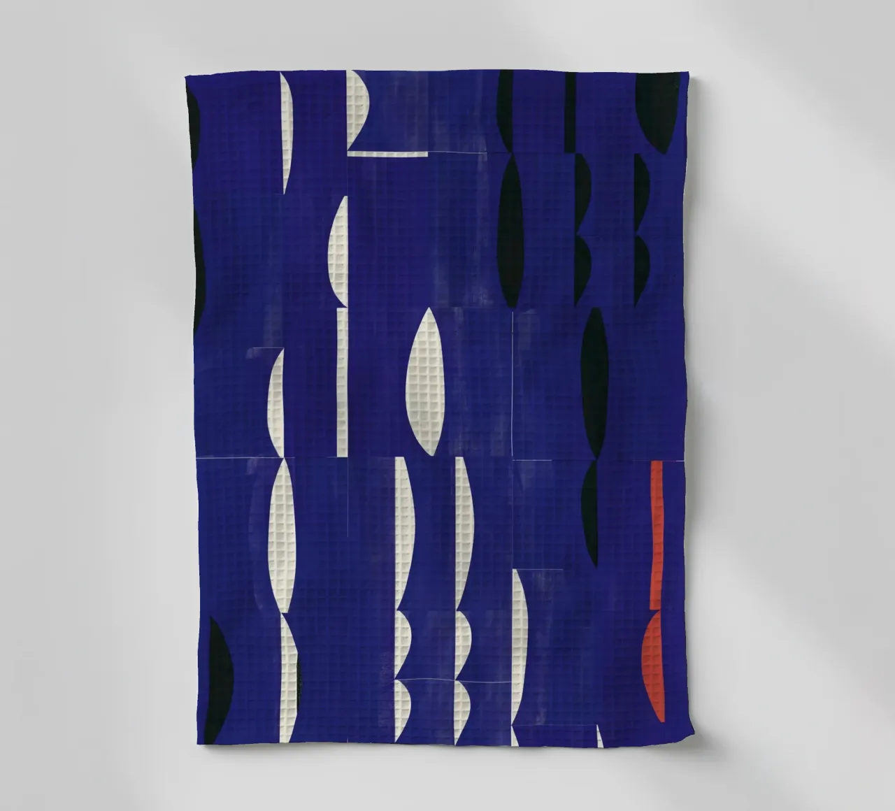 Ultramarine concave tea towel by Little Dean