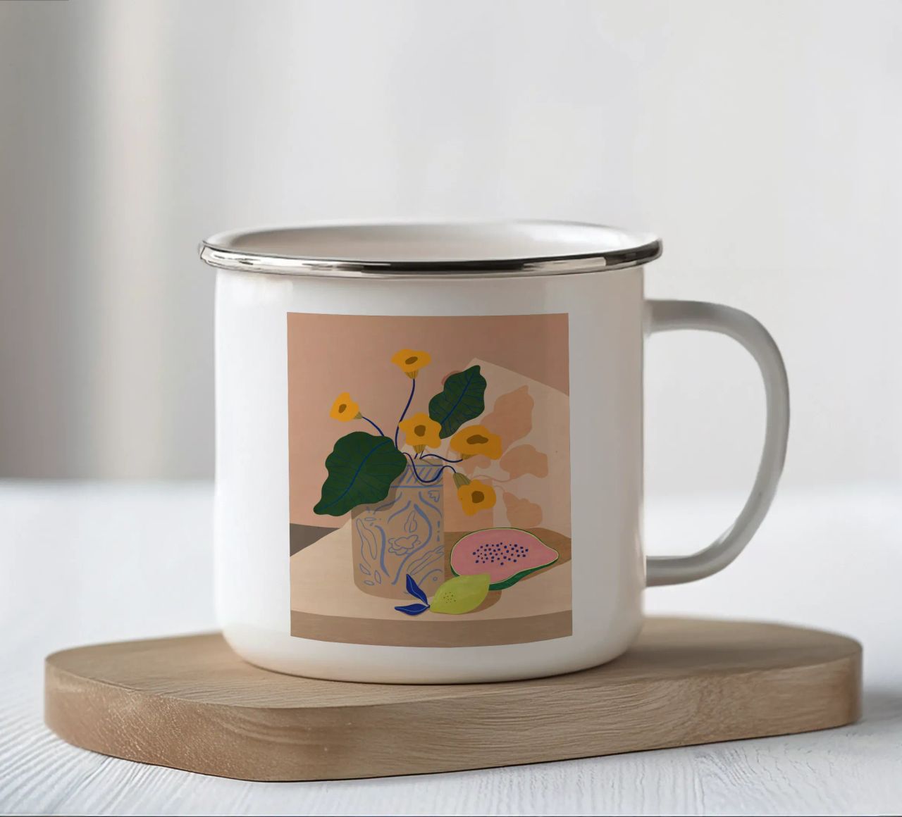 Lemon Papaya tazza in smalto da Arty Guava