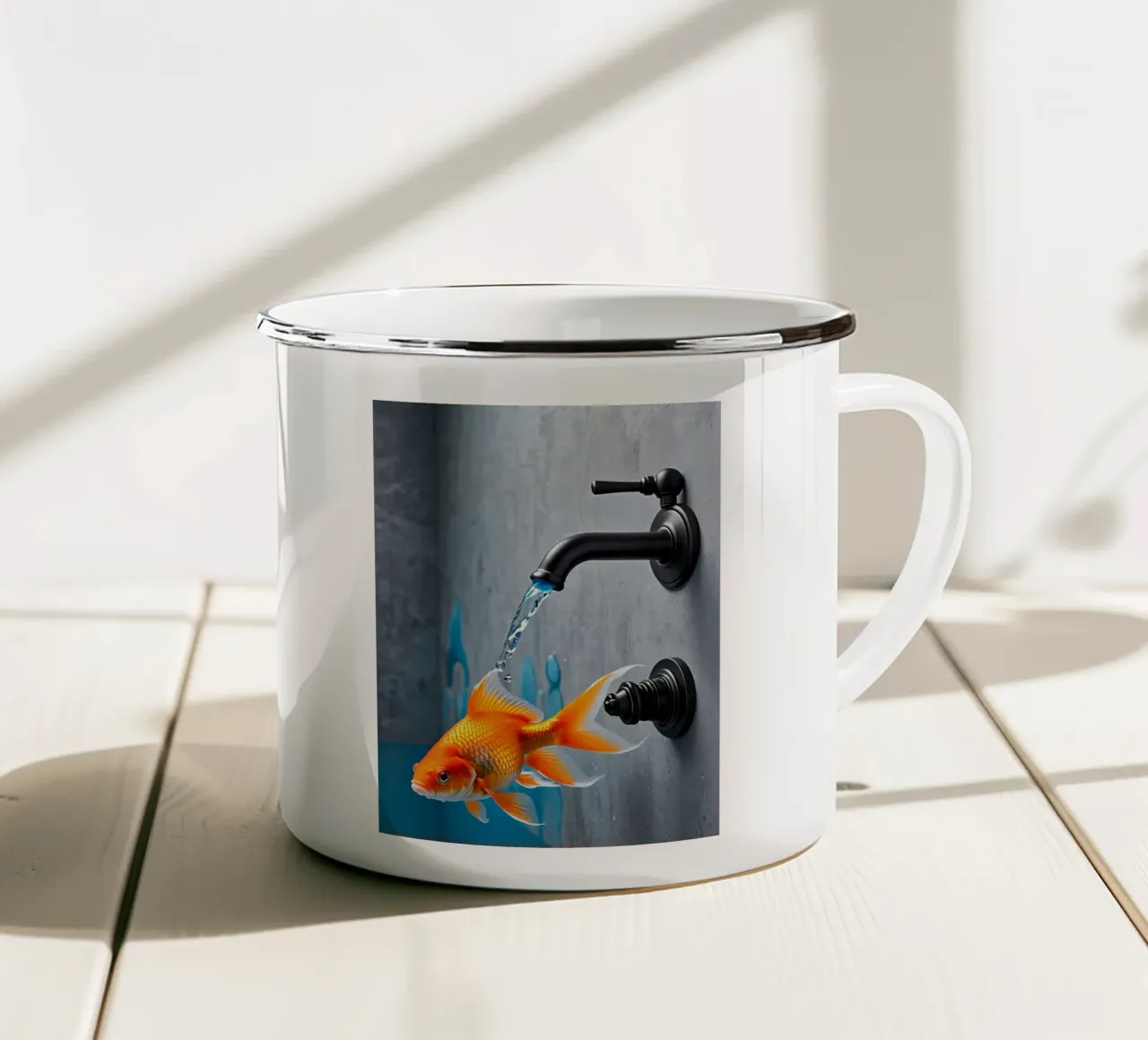 Goldfisch Groß tazza in smalto da kosinsart.gallery