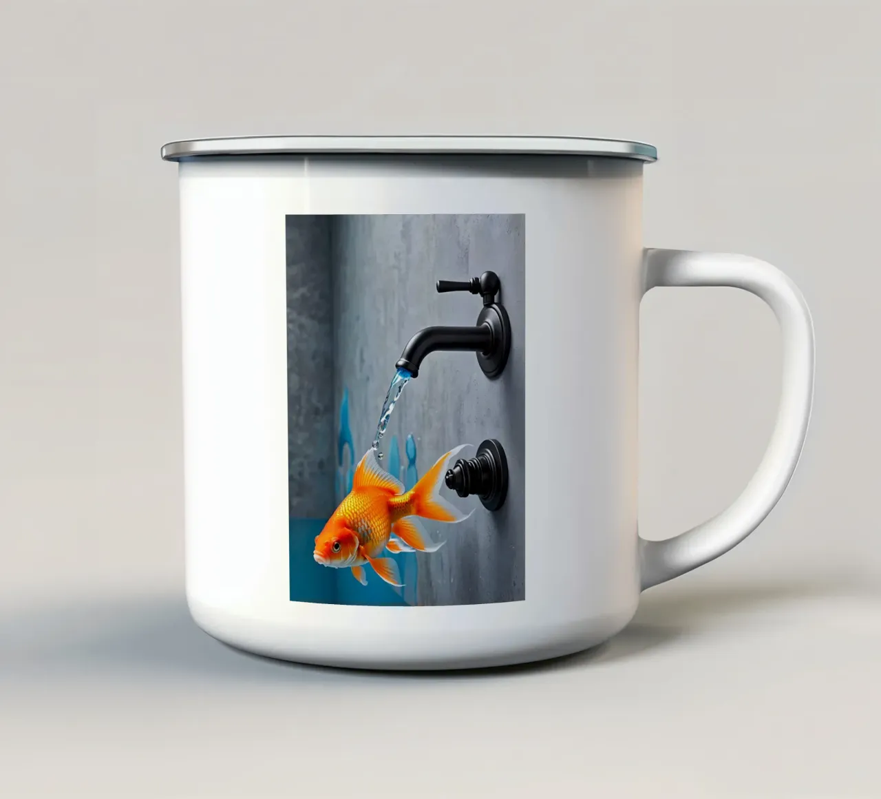 Goldfisch Groß tazza in smalto da kosinsart.gallery