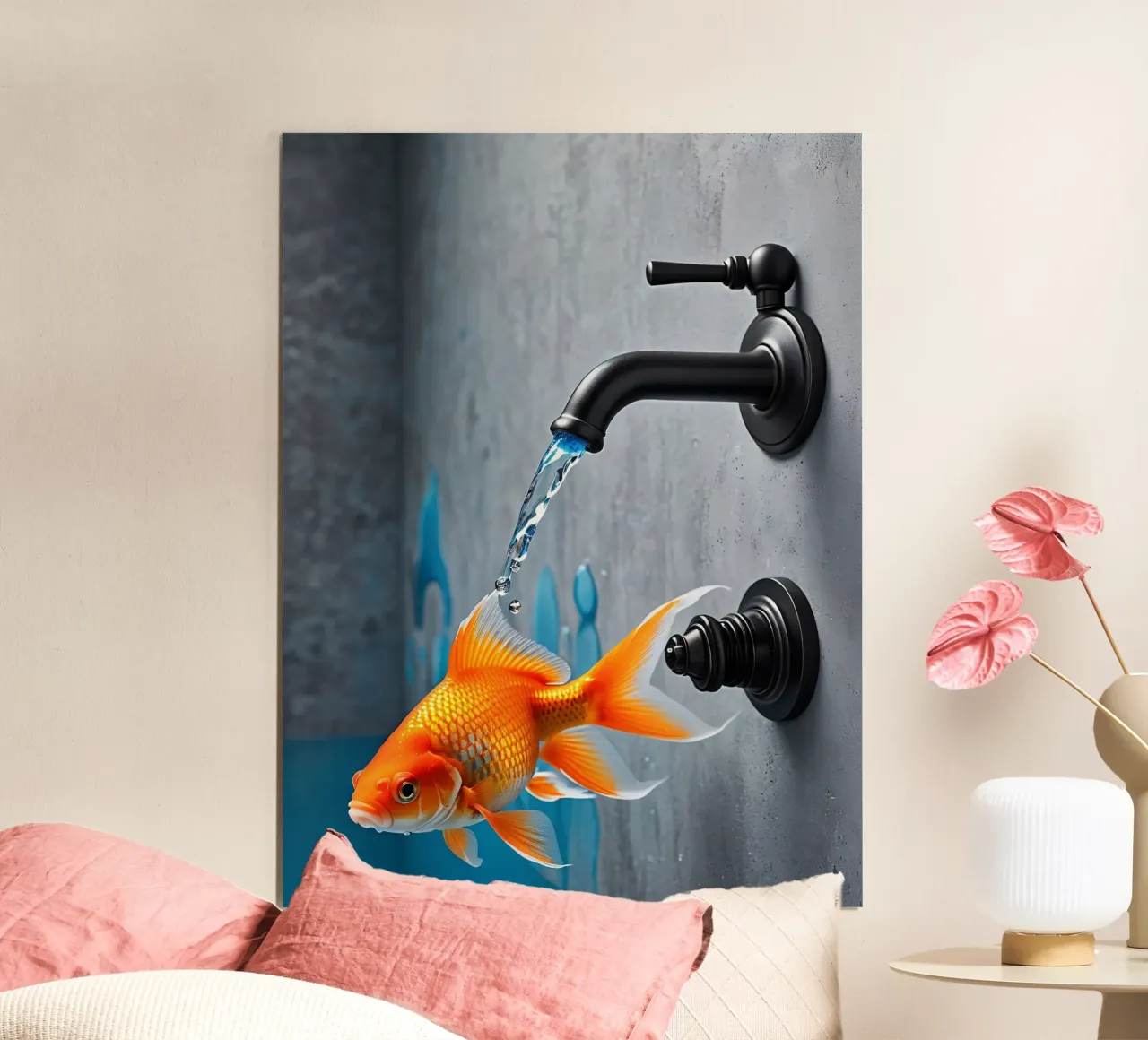Goldfisch Groß poster con telaio in alluminio da kosinsart.gallery