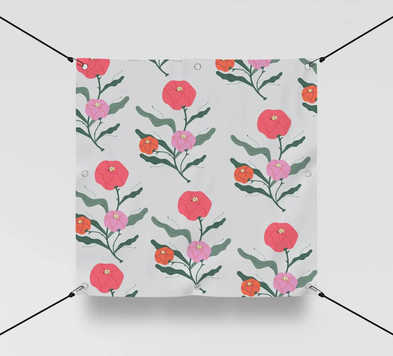 Poeony Pattern telo in pvc da Silvie Illustration