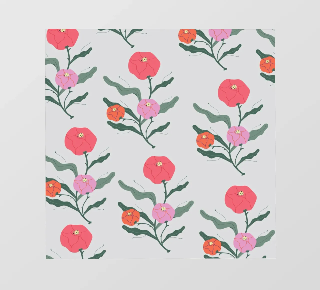 Poeony Pattern telo in pvc da Silvie Illustration