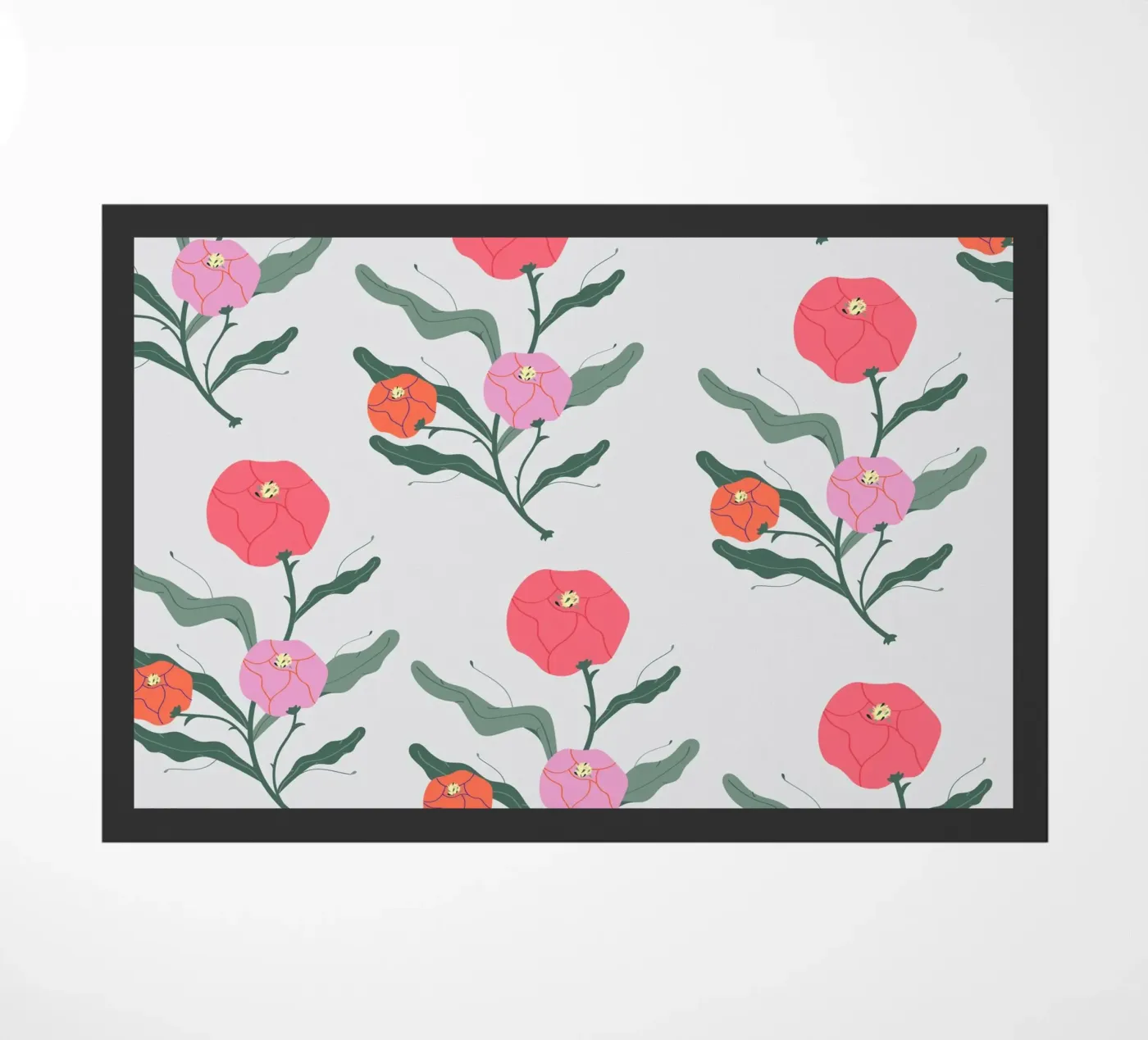 Poeony Pattern deurmat van Silvie Illustration