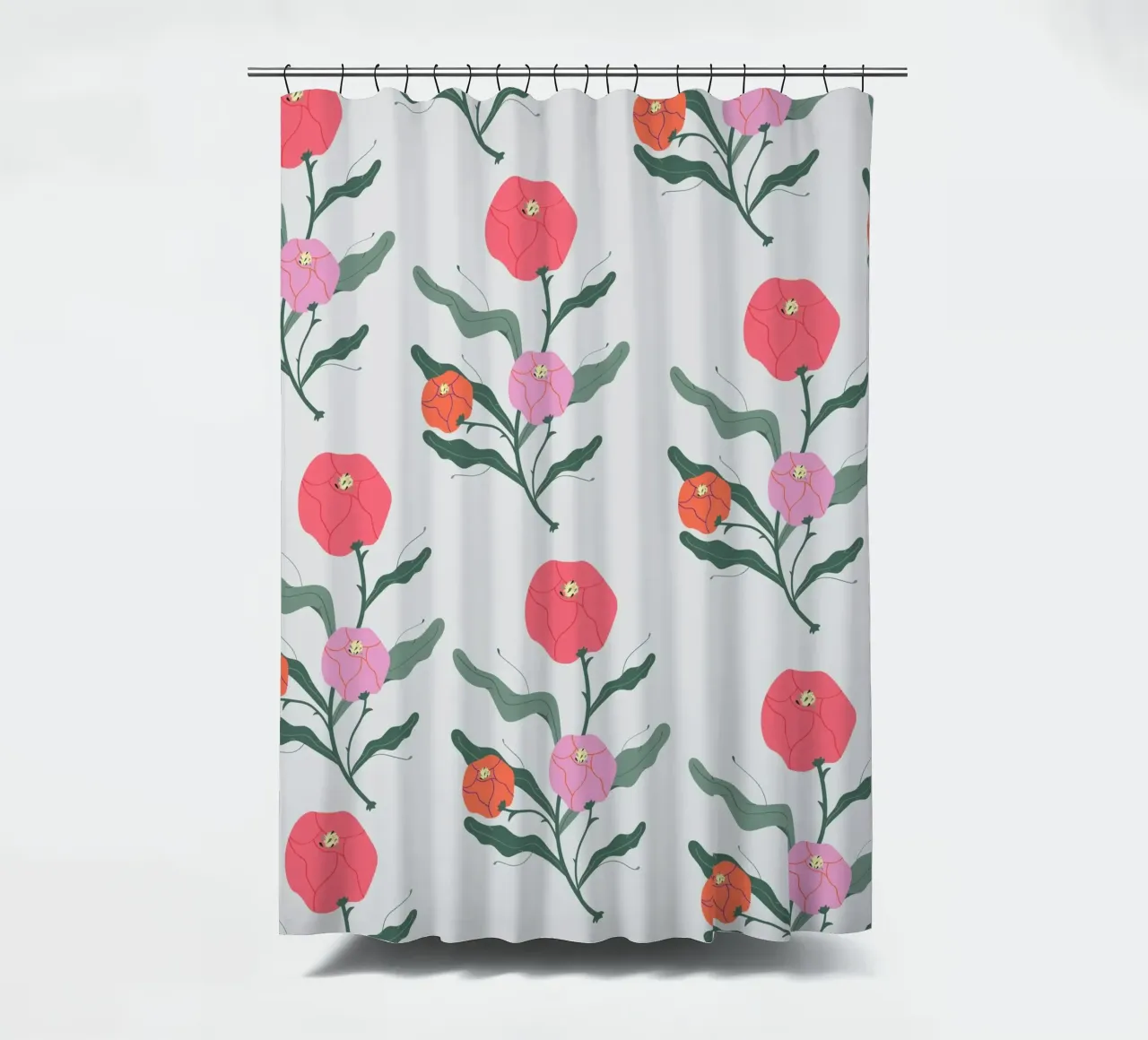 Poeony Pattern tenda da doccia da Silvie Illustration