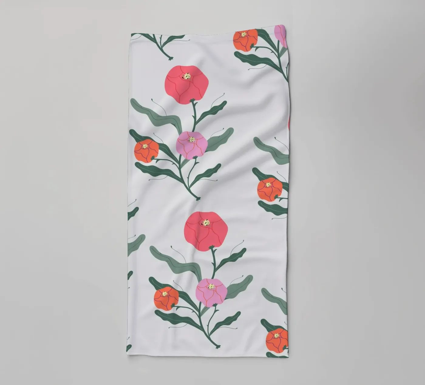 Poeony Pattern towel by Silvie Illustration