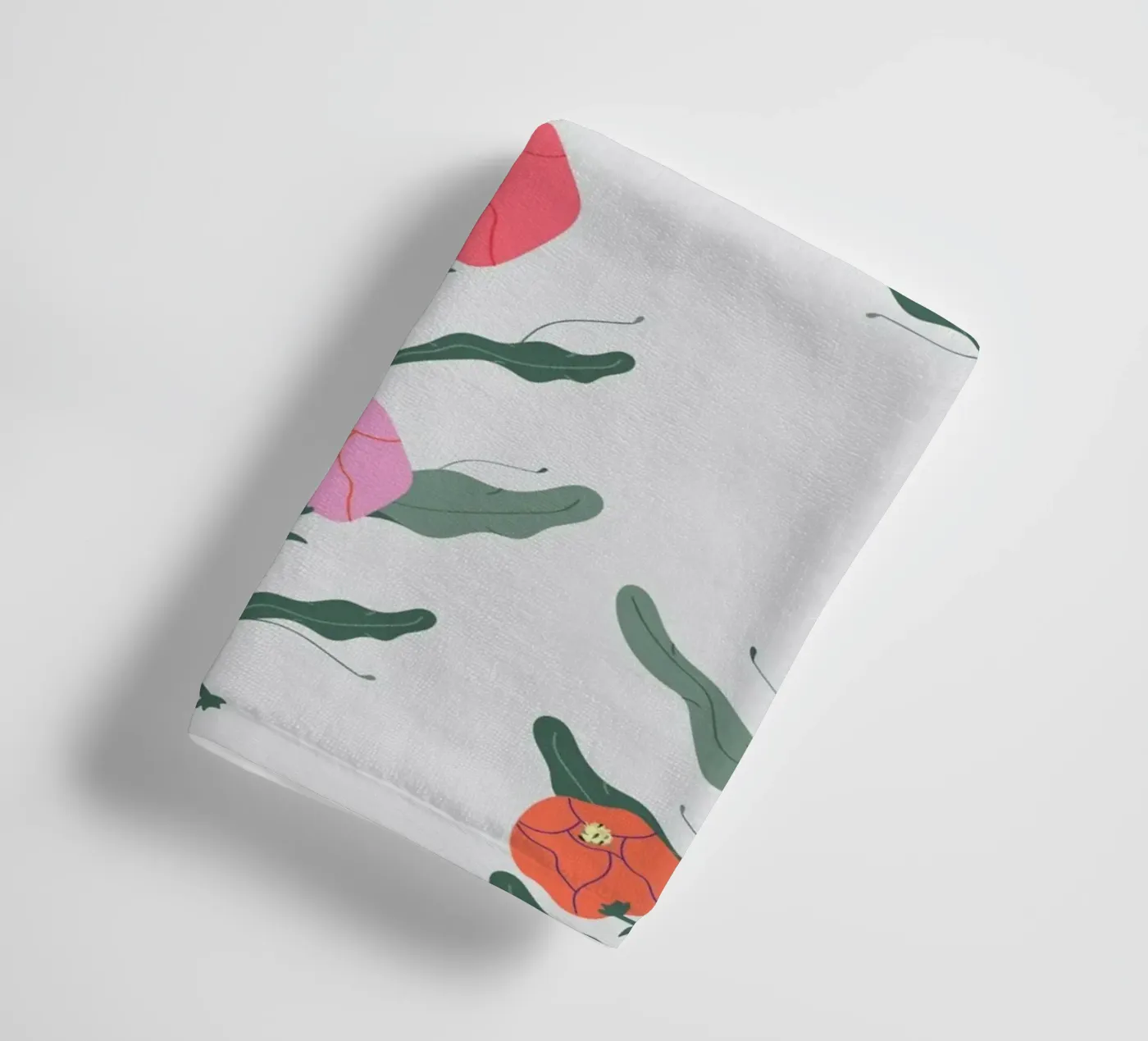 Poeony Pattern towel by Silvie Illustration