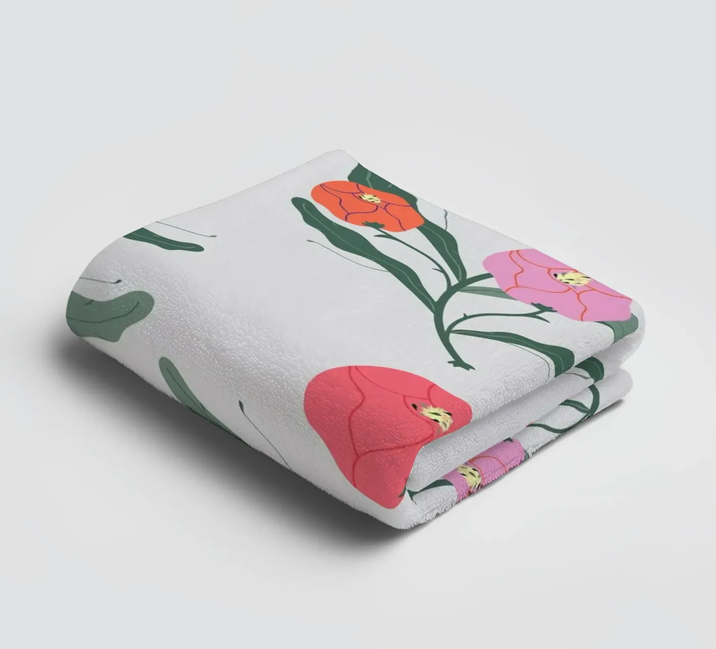 Poeony Pattern towel by Silvie Illustration