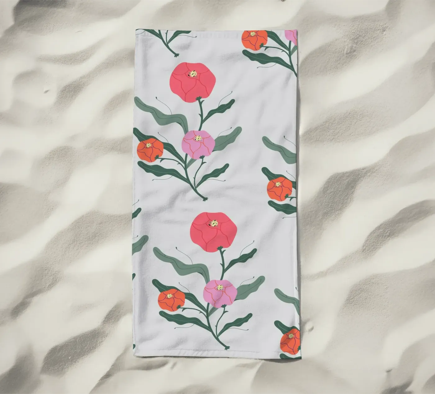 Poeony Pattern serviette de plage de Silvie Illustration