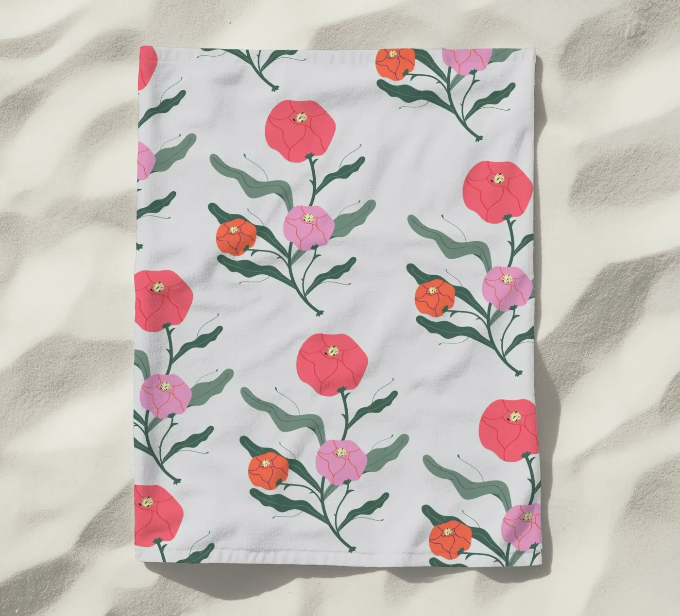 Poeony Pattern serviette de plage de Silvie Illustration
