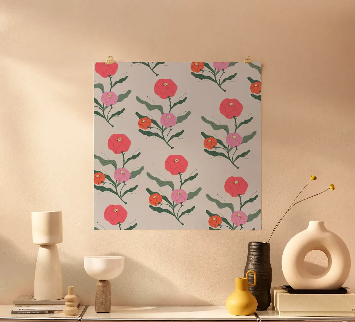 Poeony Pattern poster de Silvie Illustration