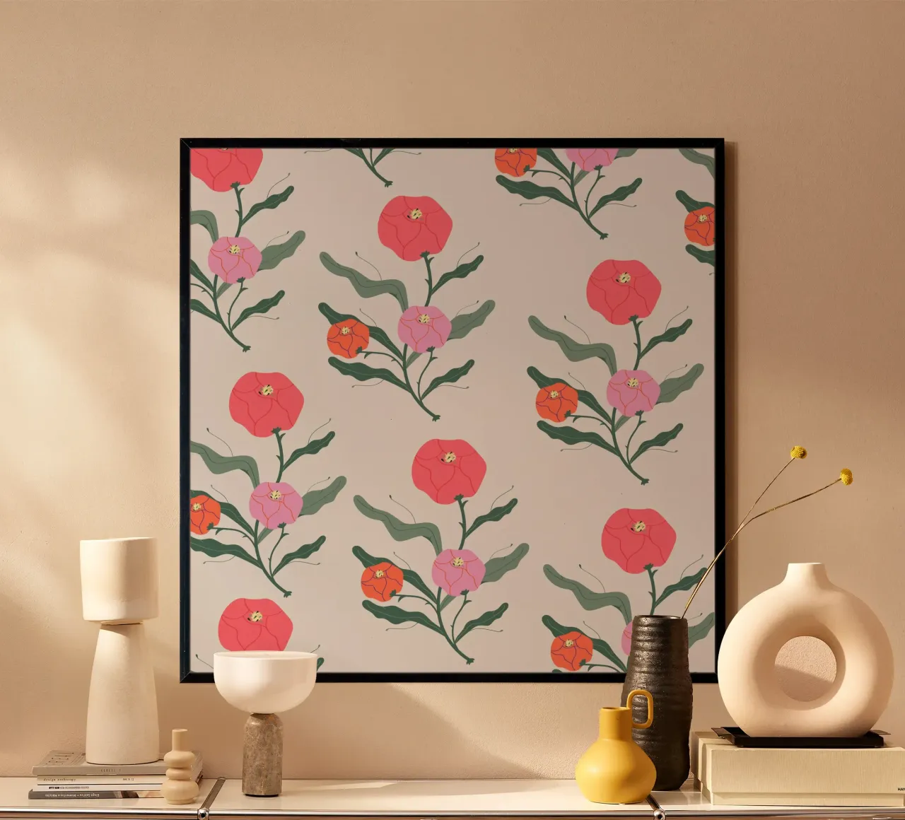 Poeony Pattern poster da Silvie Illustration