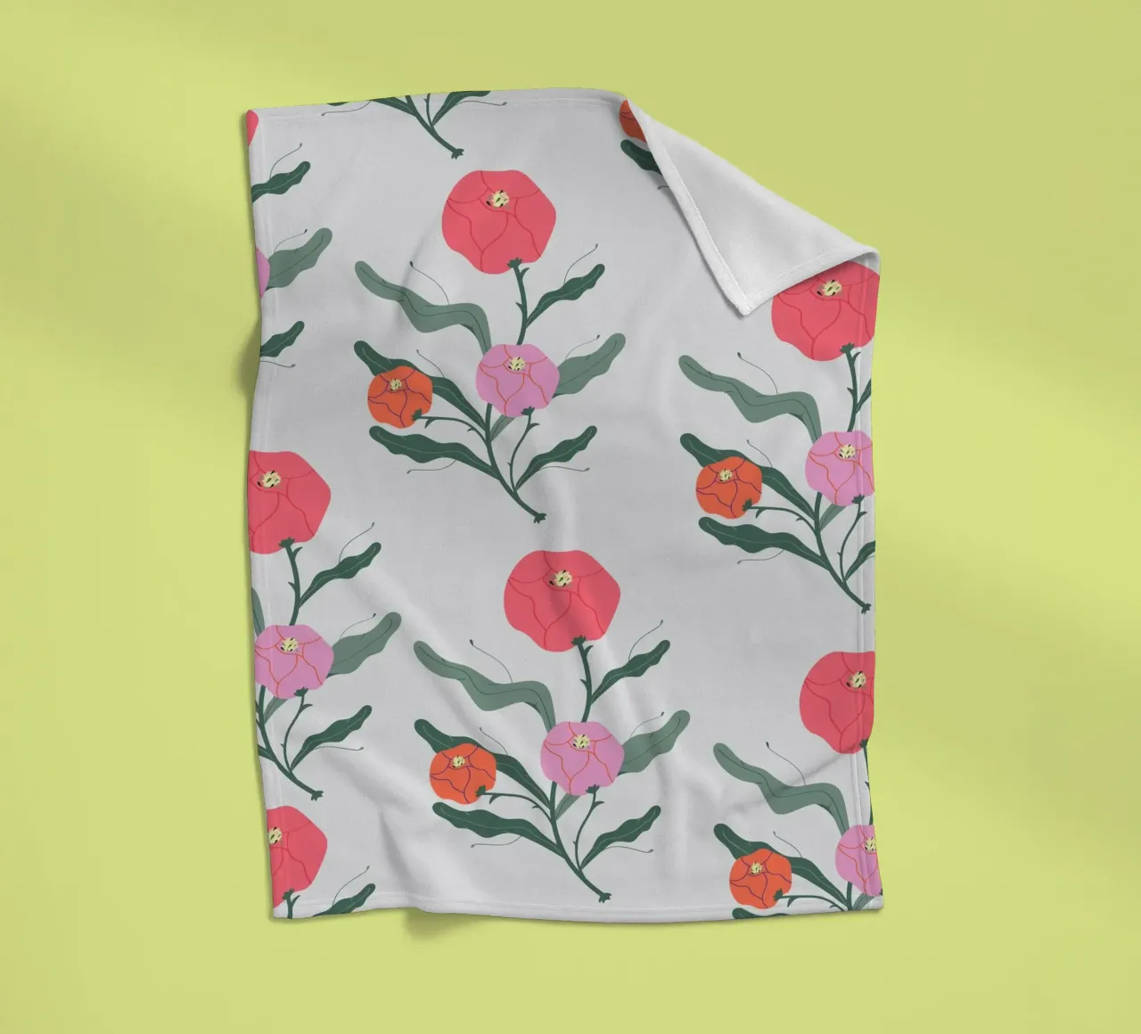 Poeony Pattern coperta in pile da Silvie Illustration