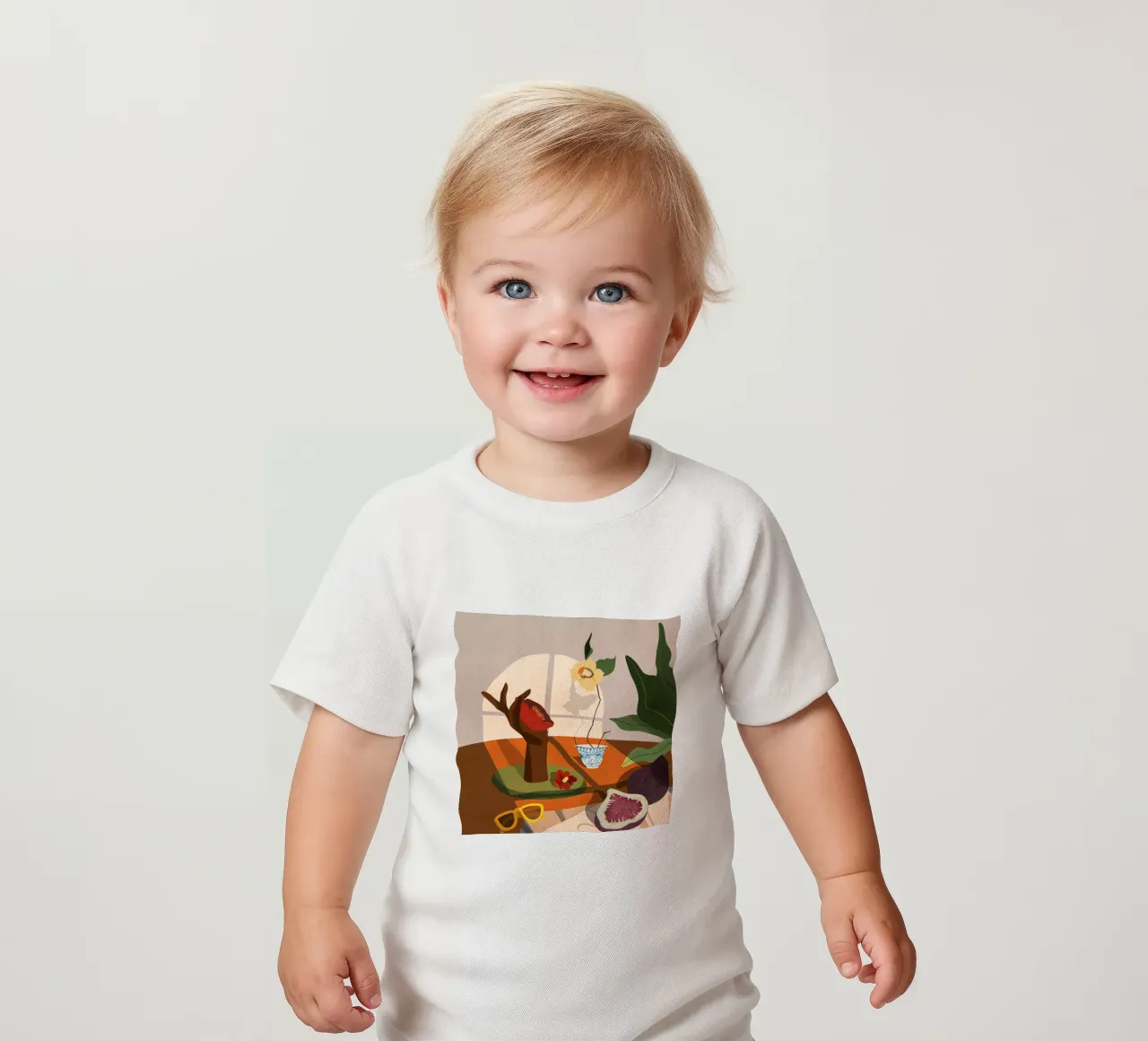 Fig & Camelia maglietta neonato da Arty Guava