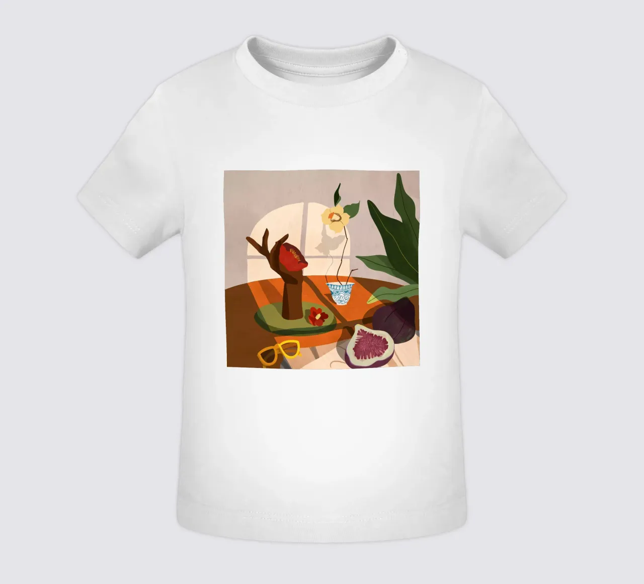 Fig & Camelia maglietta neonato da Arty Guava