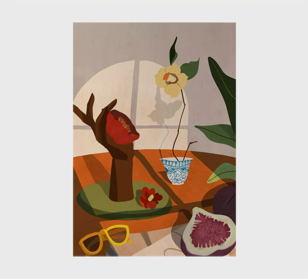 Fig & Camelia notebook by Arty Guava