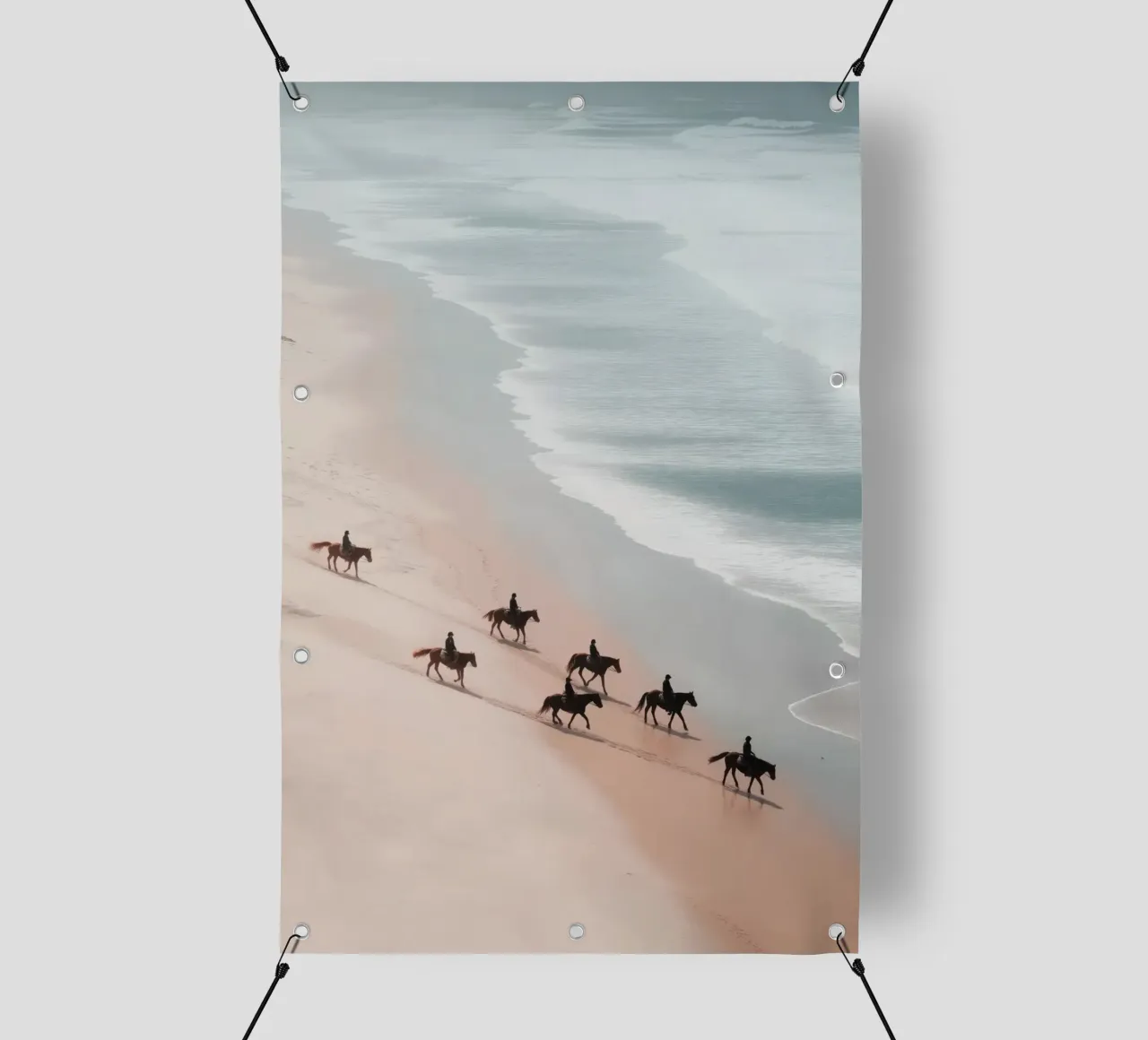 Horseback Riding on a Beach pvc cover by Indigo Tides Art