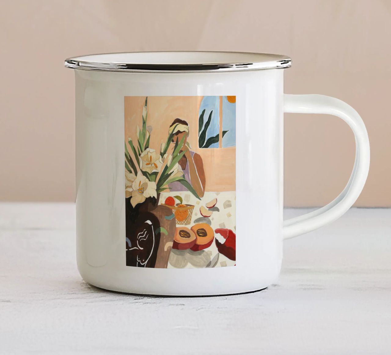 Brunch tazza in smalto da Arty Guava