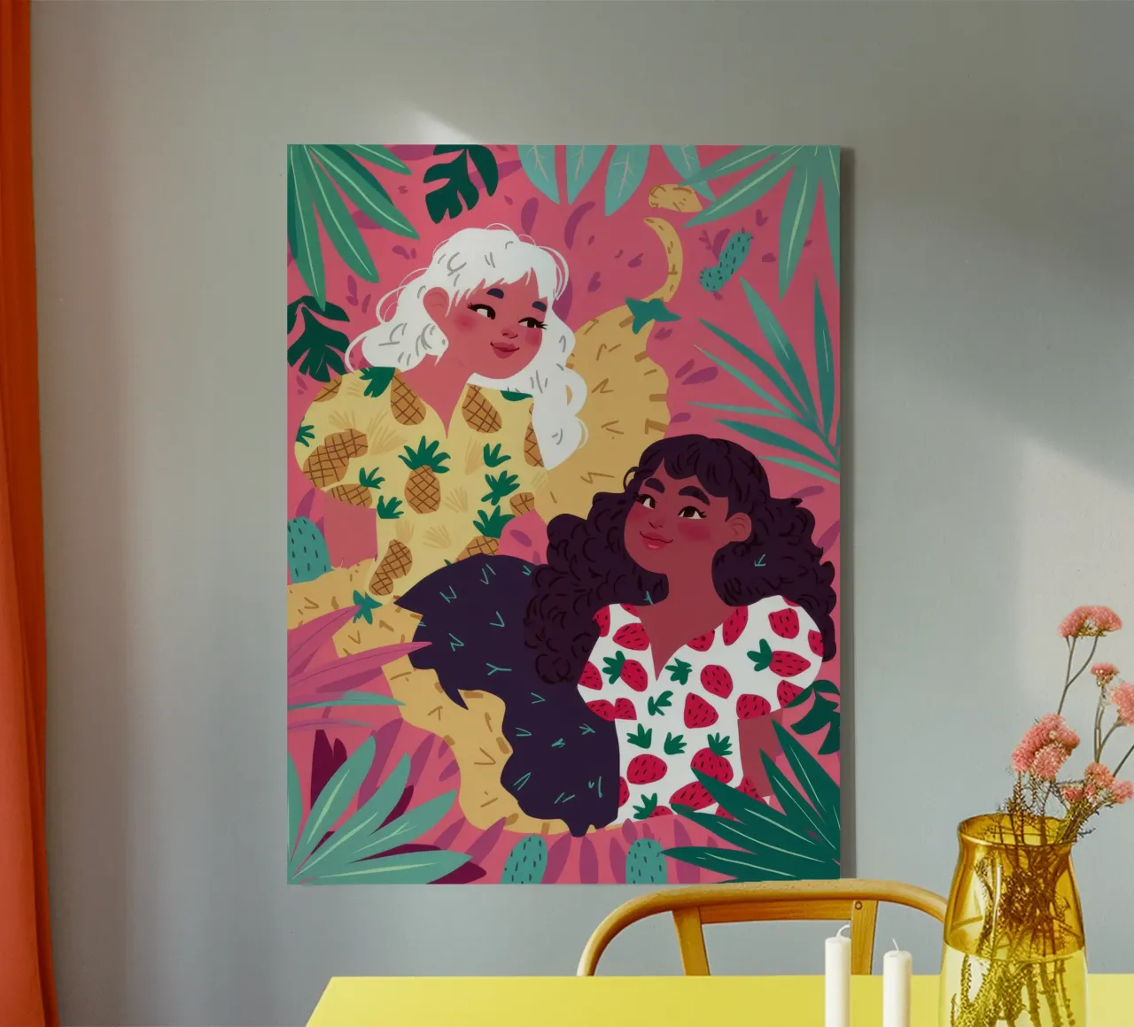 Armonia floreale in fiore tela con Cornice a cassetta da Ivory Frame