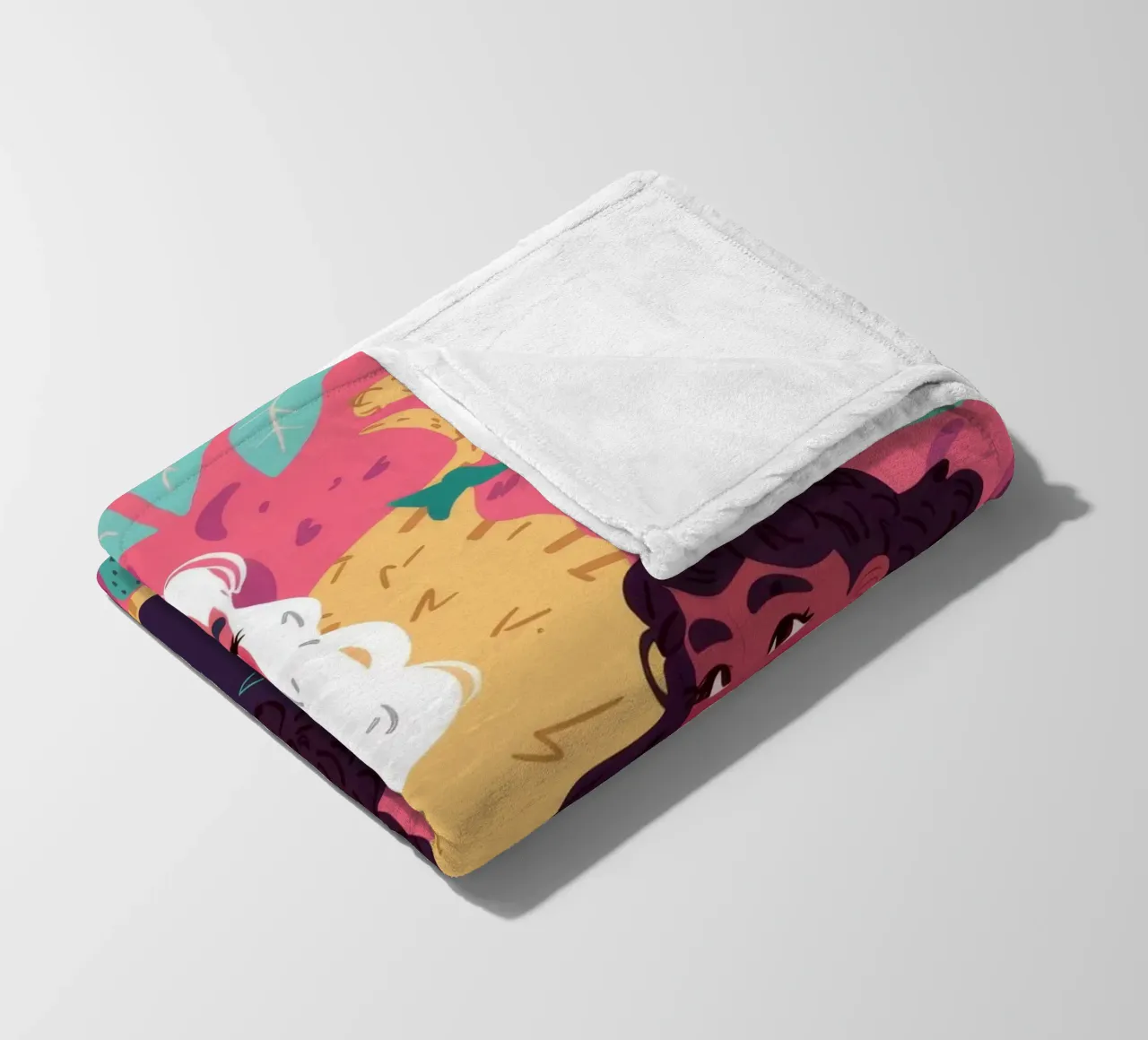 Blossoming Floral Harmony fleece blanket by Ivory Frame