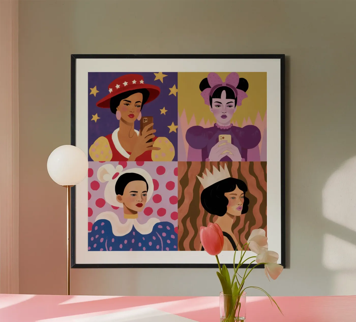 Whimsical Quartet poster by Ivory Frame